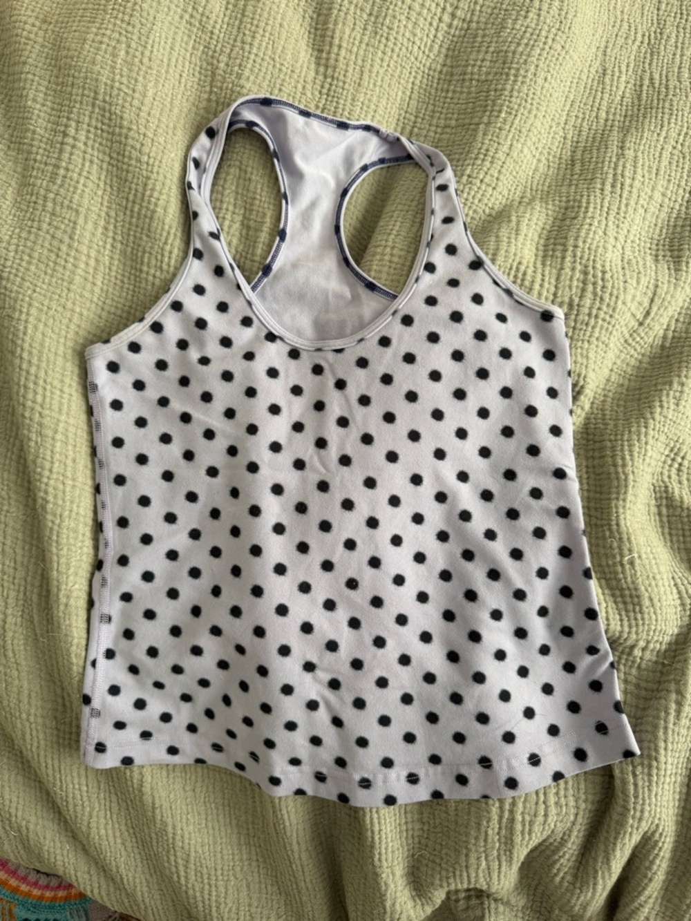 lululemon athletica Lavender Tank Top with Black Polka Dots